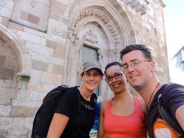 starting at church of santiago a Coruna - camino ingles spain Camino Inglés, day one.