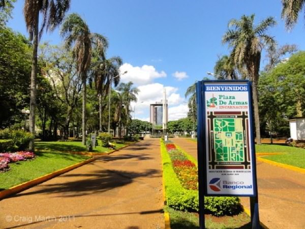 Encarnación, Paraguay main square Encarnación, Paraguay main square